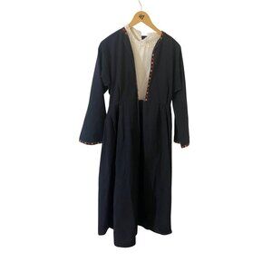 Custom Made By Popi Peppes Women's Black Long Sleeve Maxi Dress - XL